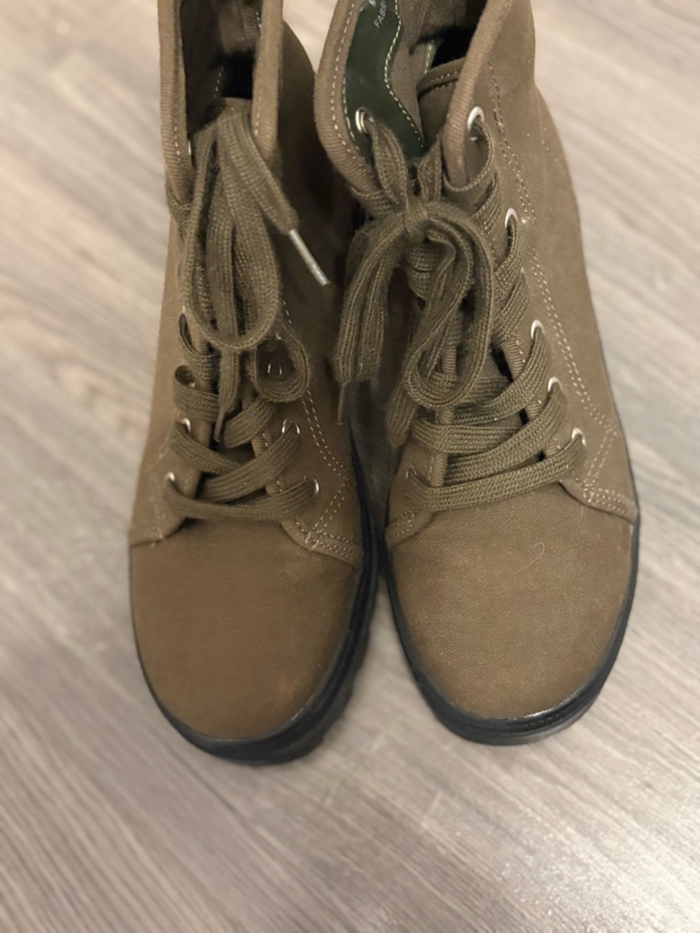 Canvas Lace-Up Combat Boots